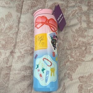 Sophie Birkin Starbucks Pink and Blue Tumbler